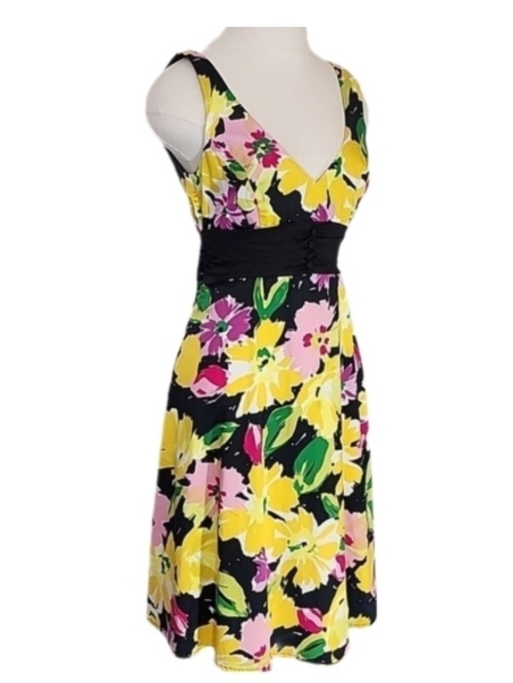 B.Smart Dress Cotton Floral Sleeveless Black Size 8 - Picture 13 of 15